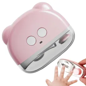 2 in 1 Electric Nail Grooming Tool - 3 - Level Speed Adjustment for Every Nail, Dead - Quiet, Featuring LED - Great for Everyone, Whether Men, Seniors, Adults, Kids or Toddlers (Pink)