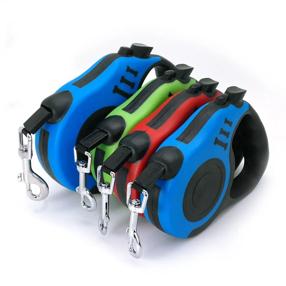 3M/5M Retractable Dog Leash Automatic Rope Pet Running Walking Extending Lead For Small Medium Dogs