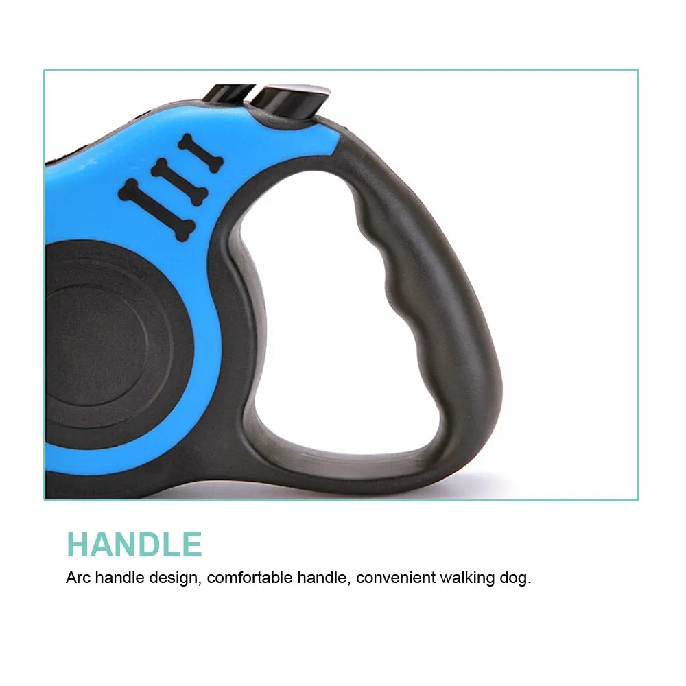 3M/5M Retractable Dog Leash Automatic Rope Pet Running Walking Extending Lead For Small Medium Dogs