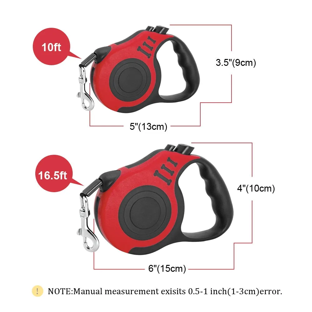 3M/5M Retractable Dog Leash Automatic Rope Pet Running Walking Extending Lead For Small Medium Dogs