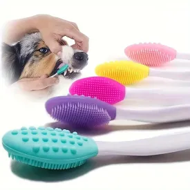 3pcs Dual-Sided Silicone Pet Grooming Brushes For Dogs And Cats
