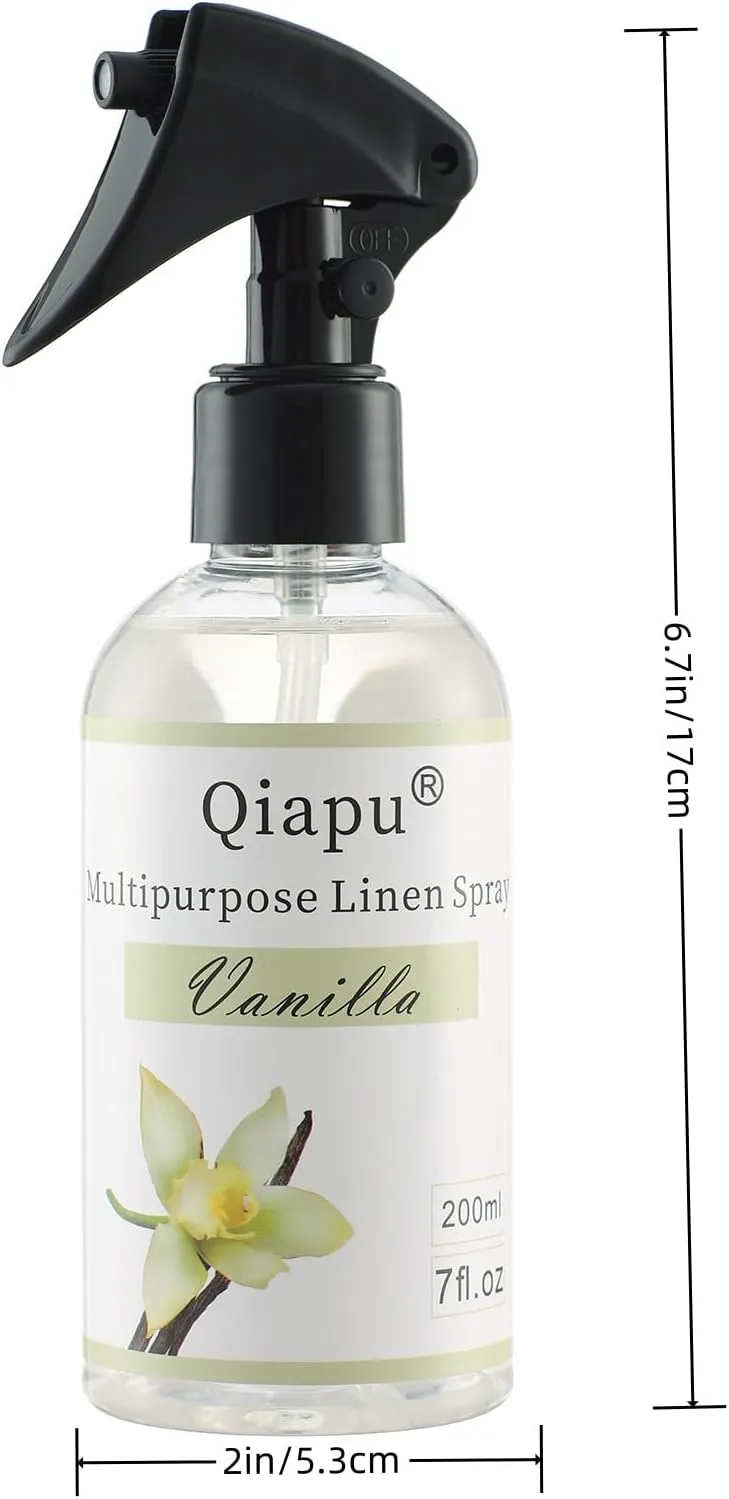 4-Pack Linen Spray Set  Vanilla, Sandalwood, Green Tea & Lemon Room Spray for Pillows, Sheets & Home Fragrance with Natural Essential Oils