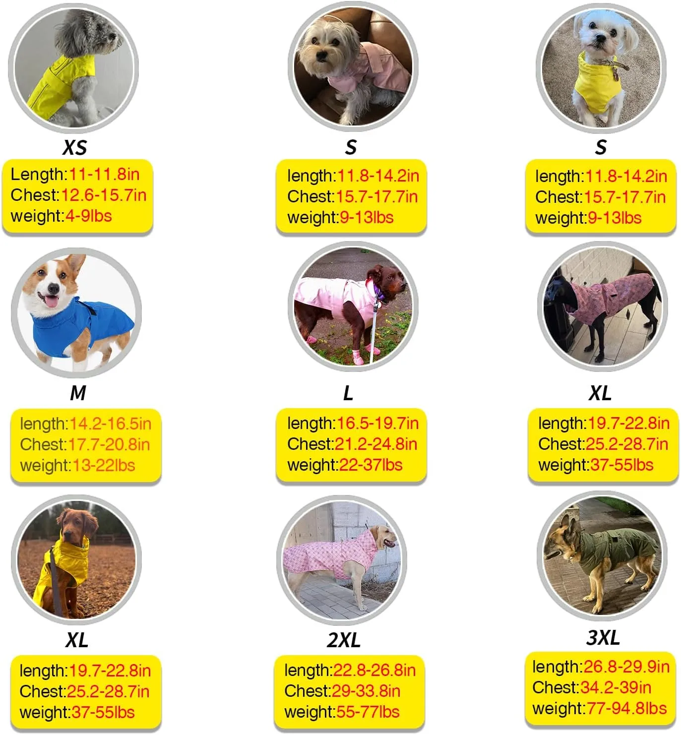 Adjustable Waterproof Dog Raincoat for Dogs,Lightweight Pet Rain Jacket Puppy Clothes with Reflective Strip for Small Medium Large Dogs (Red, X-Large)