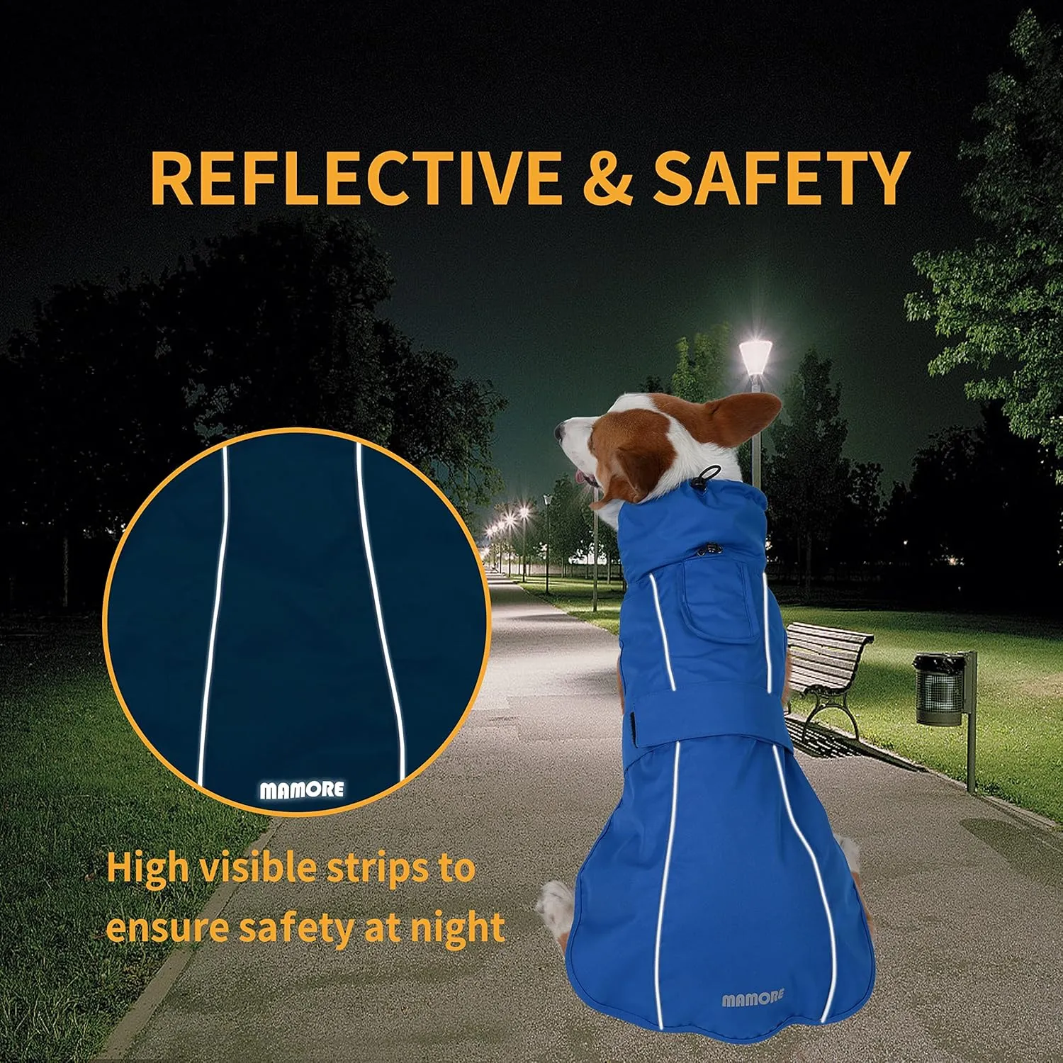 Adjustable Waterproof Dog Raincoat for Dogs,Lightweight Pet Rain Jacket Puppy Clothes with Reflective Strip for Small Medium Large Dogs (Red, X-Large)