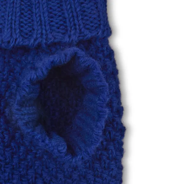 Allen Bobble Royal Blue Hand knitted Designer Wool Dog Jumper