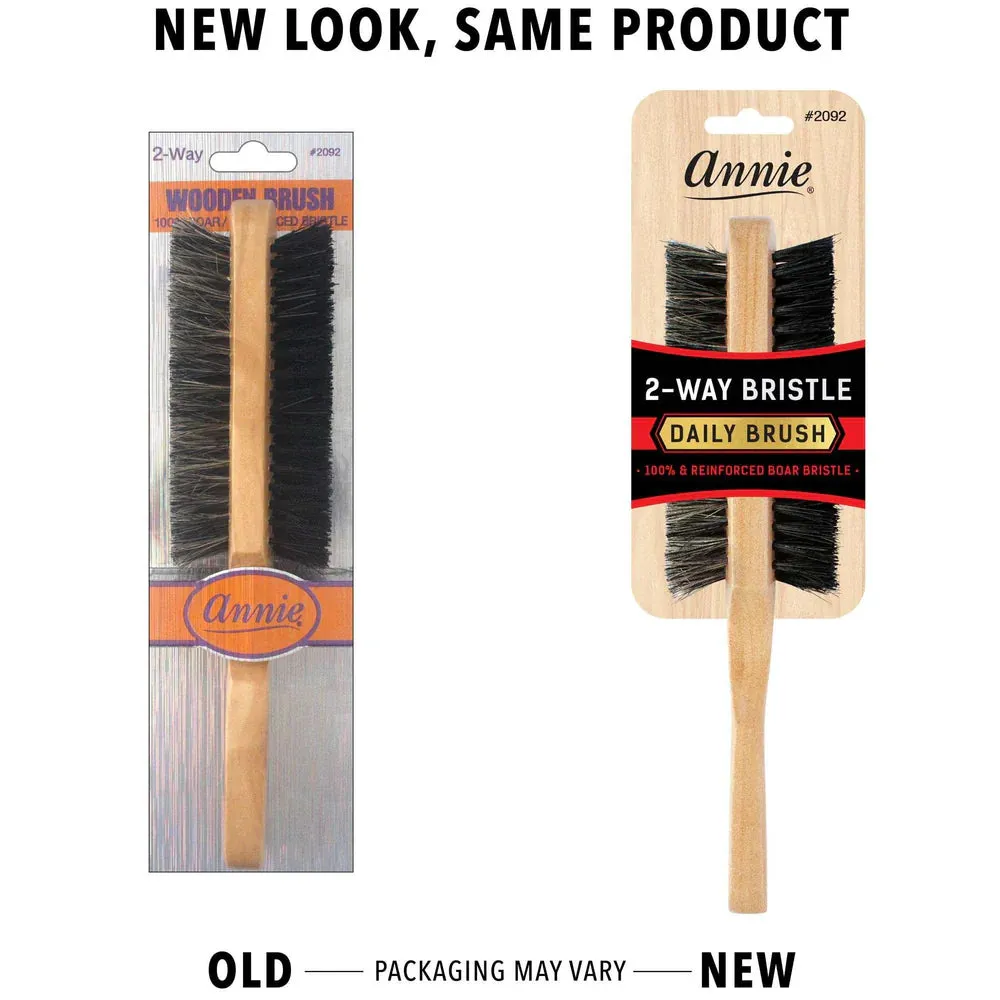 Annie Boar Reinforced Bristle 2 Way Wooden 5 Row Soft and Hard Brush 2092