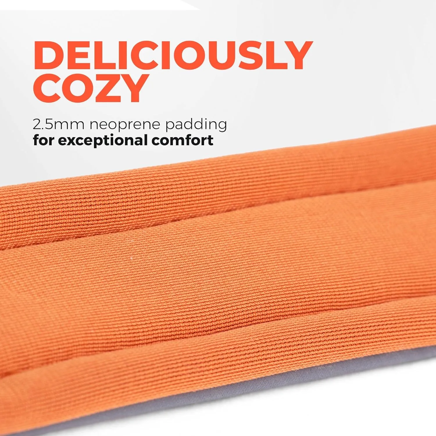 BLAZIN Reflective Dog Collar O-Ring Closure Design for Sensitive Dogs - Soft Neoprene Padding O So Comfy' Dog Collars - Waterproof (Medium, Orange)