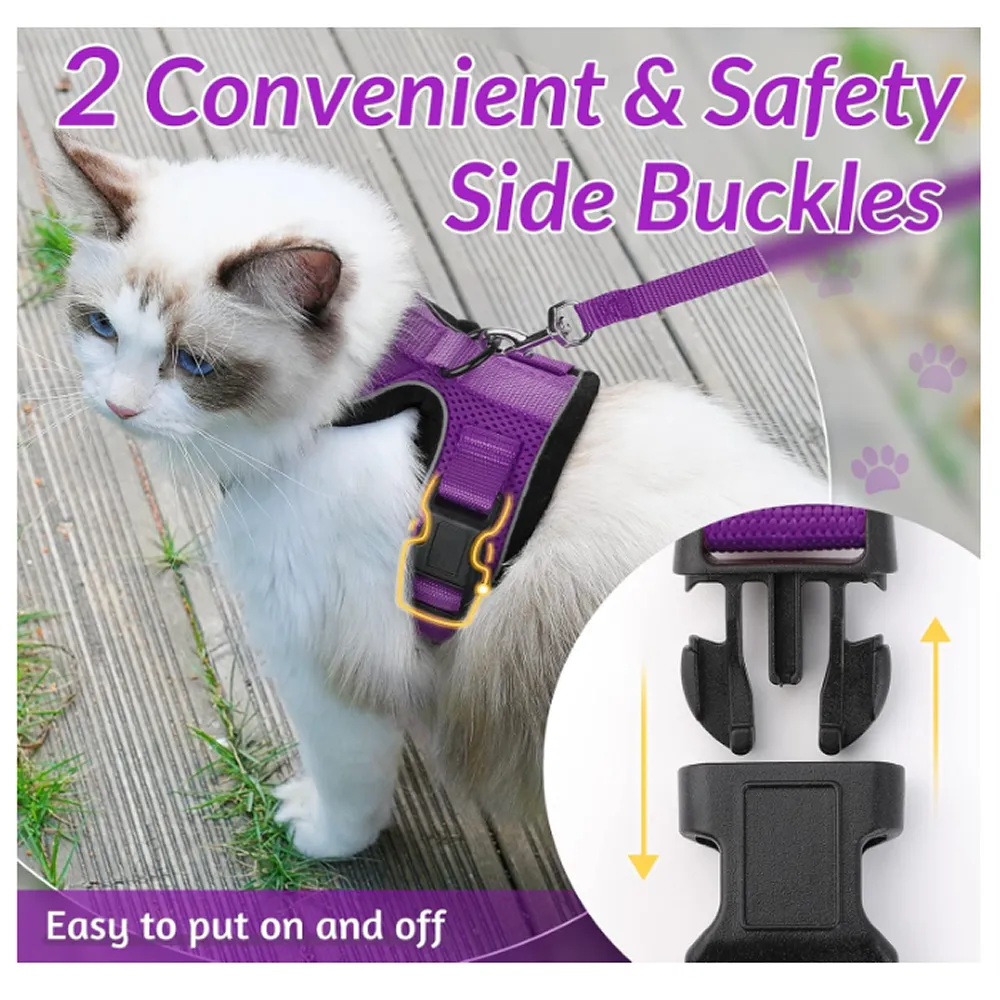 Breathable Pet Harness Vest F49-8-1247 Small Purple