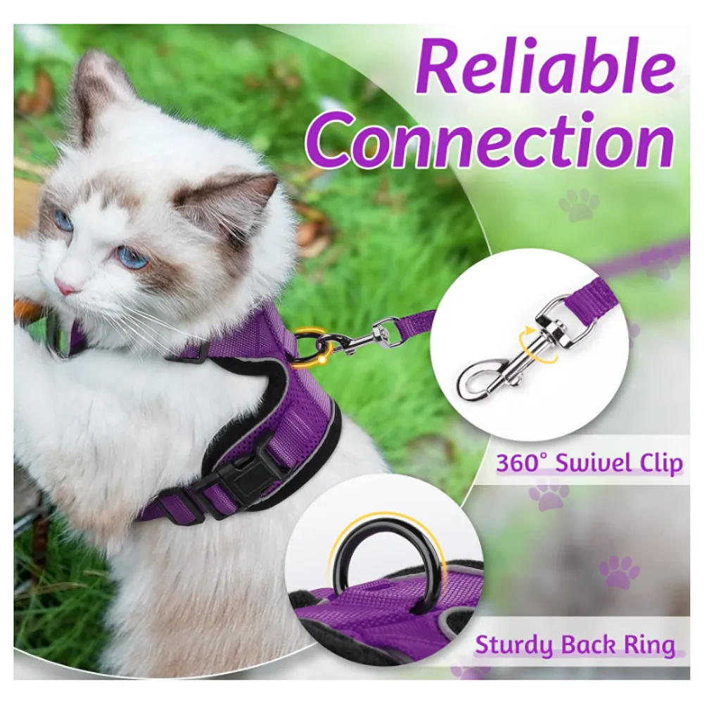 Breathable Pet Harness Vest F49-8-1247 Small Purple