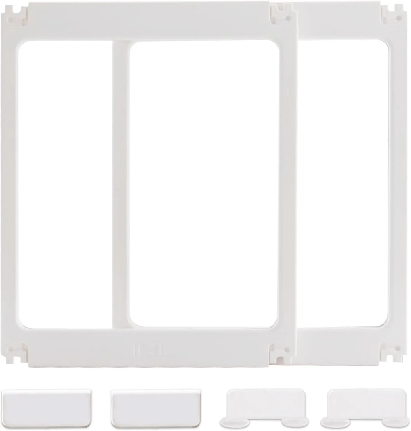 Clear Acrylic Plastic Dog Playpen Indoor - Easy Assemble Small Pet Play Pen for Puppy Cat Rabbit Pig Transparent Fence Enclosure Crate Kennel Whelping Cage (White, 2 Panel)