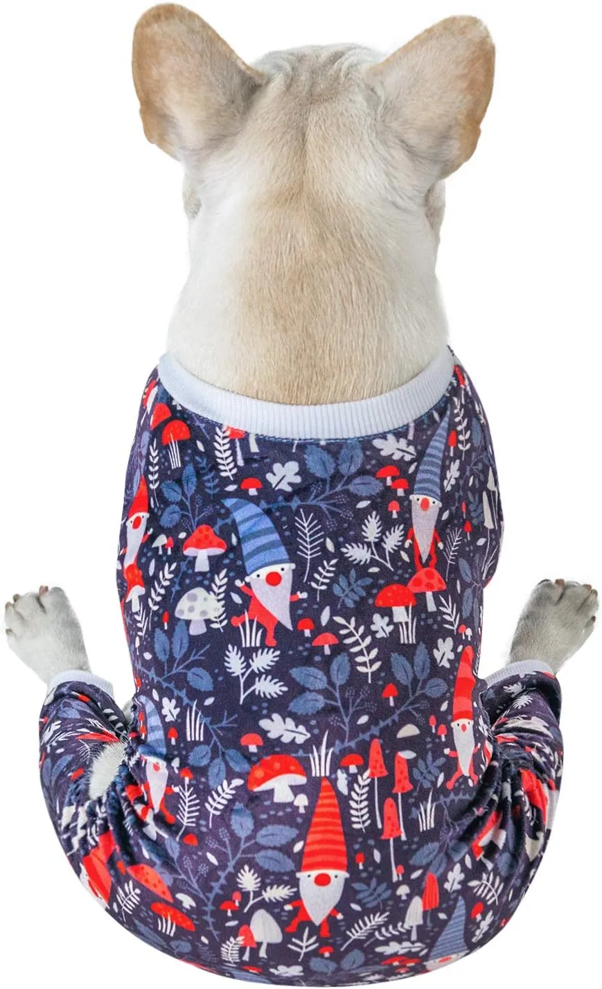 CuteBone Dog Pajamas Christmas Clothes Pjs for Small Dogs Shirts P107S