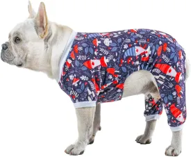 CuteBone Dog Pajamas Christmas Clothes Pjs for Small Dogs Shirts P107S
