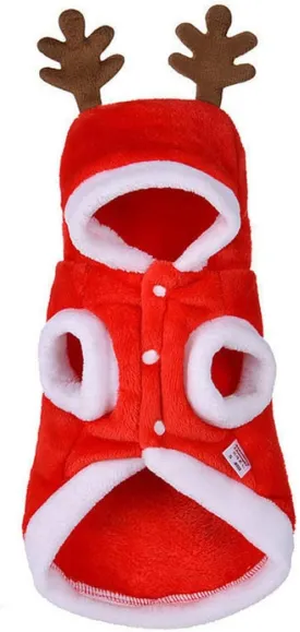 Dog Hoodie - Santa Pet Cosplay Clothes - Christmas Holiday Outfit - M Dog Clothes - Pet Christmas Costume