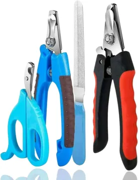 Dog Nail Clippers Set - Professional Dog Nail Clippers with Quick Sensor No Pain Razor Sharp Dog Nail Clippers for Large Dogs & Puppies