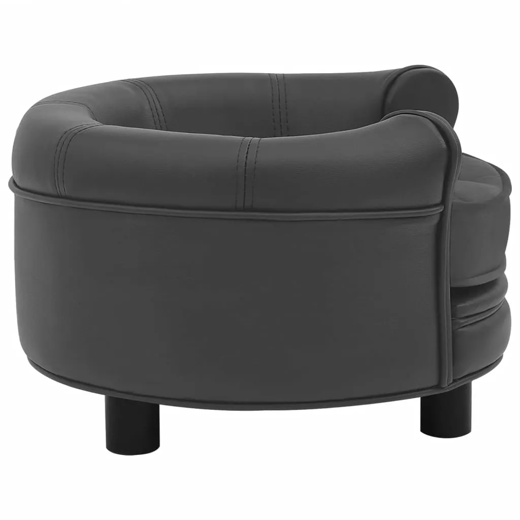 Dog Sofa Dark Grey - Leather