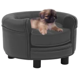 Dog Sofa Dark Grey - Leather