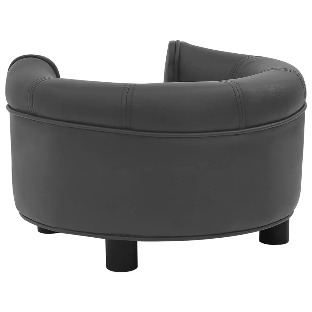 Dog Sofa Dark Grey - Leather