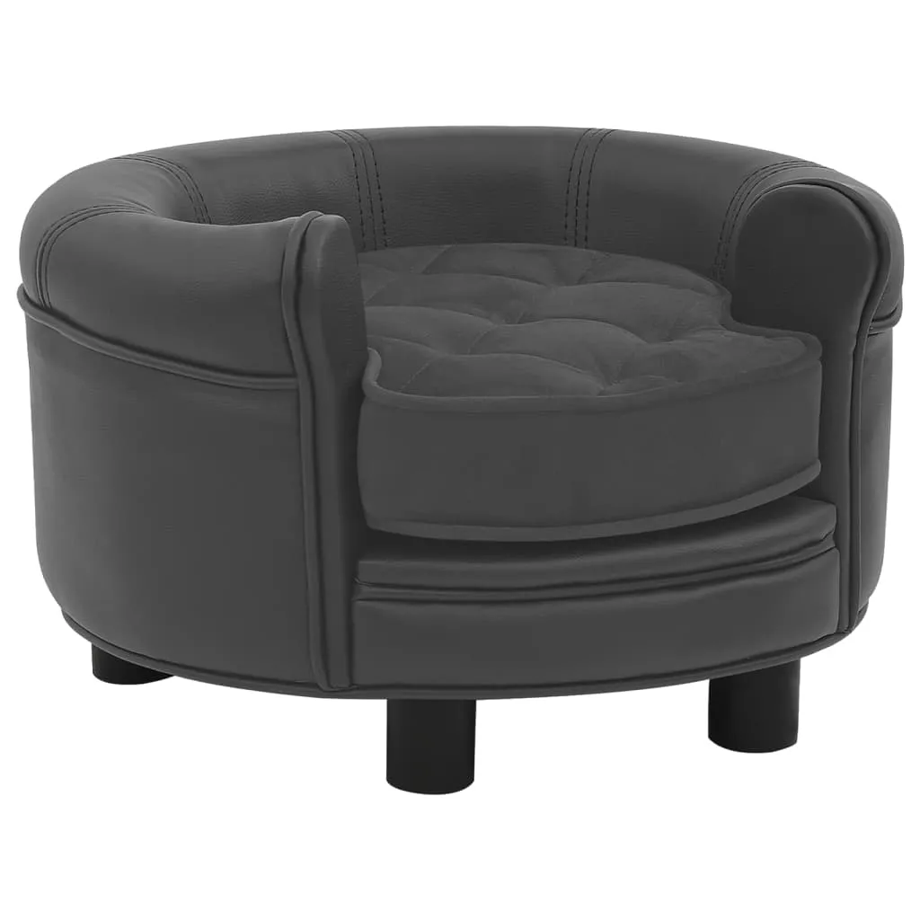Dog Sofa Dark Grey - Leather