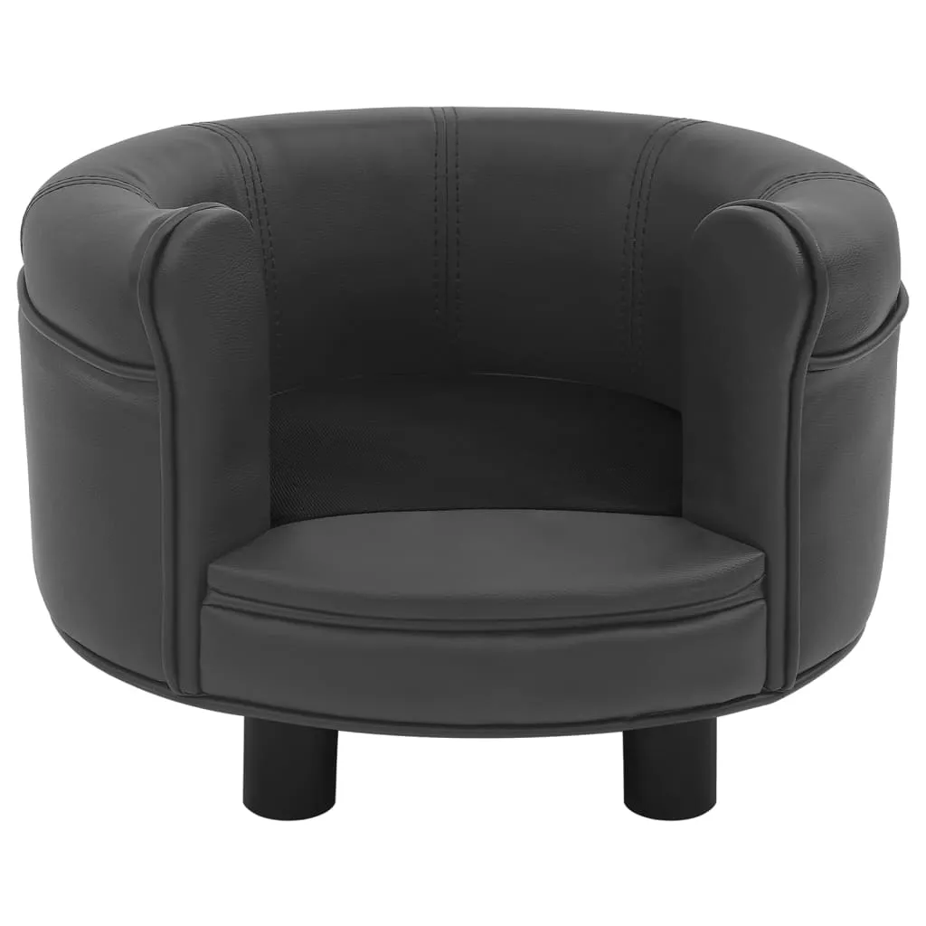 Dog Sofa Dark Grey - Leather