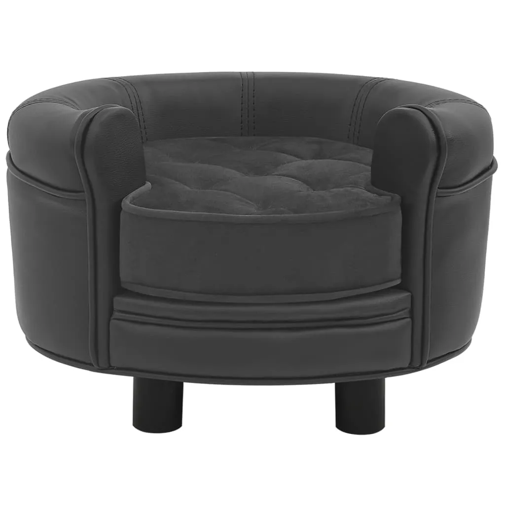 Dog Sofa Dark Grey - Leather