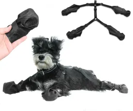 Dog Suspender Boots, 2025 Anti-Slip Dog Paw Boots with Leggings, Waterproof Dog Shoes Adjustable Suspender Boots for Dogs Winter Snow Rain Hiking Paws Protector (Black 01, Small)