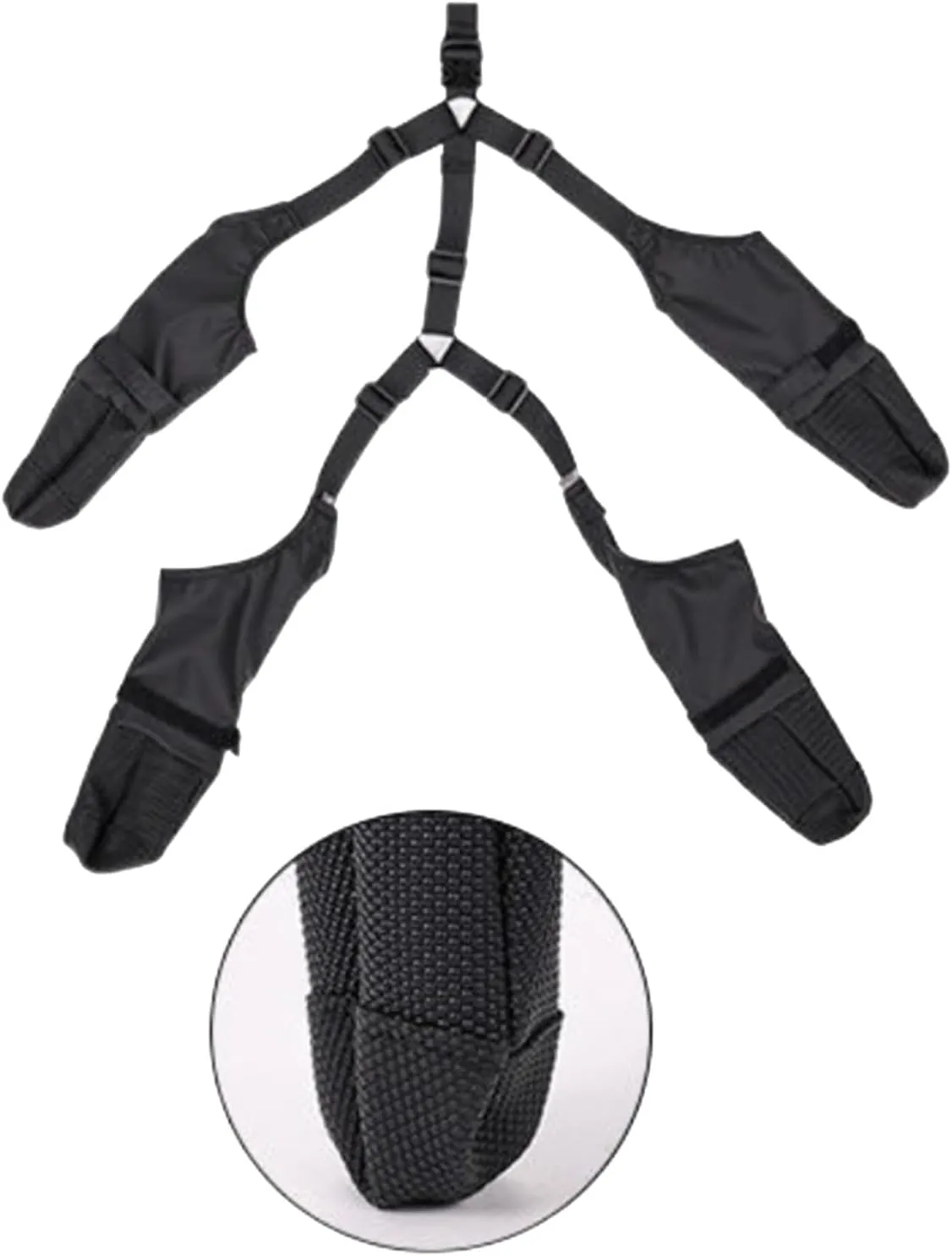 Dog Suspender Boots, 2025 Anti-Slip Dog Paw Boots with Leggings, Waterproof Dog Shoes Adjustable Suspender Boots for Dogs Winter Snow Rain Hiking Paws Protector (Black 01, Small)
