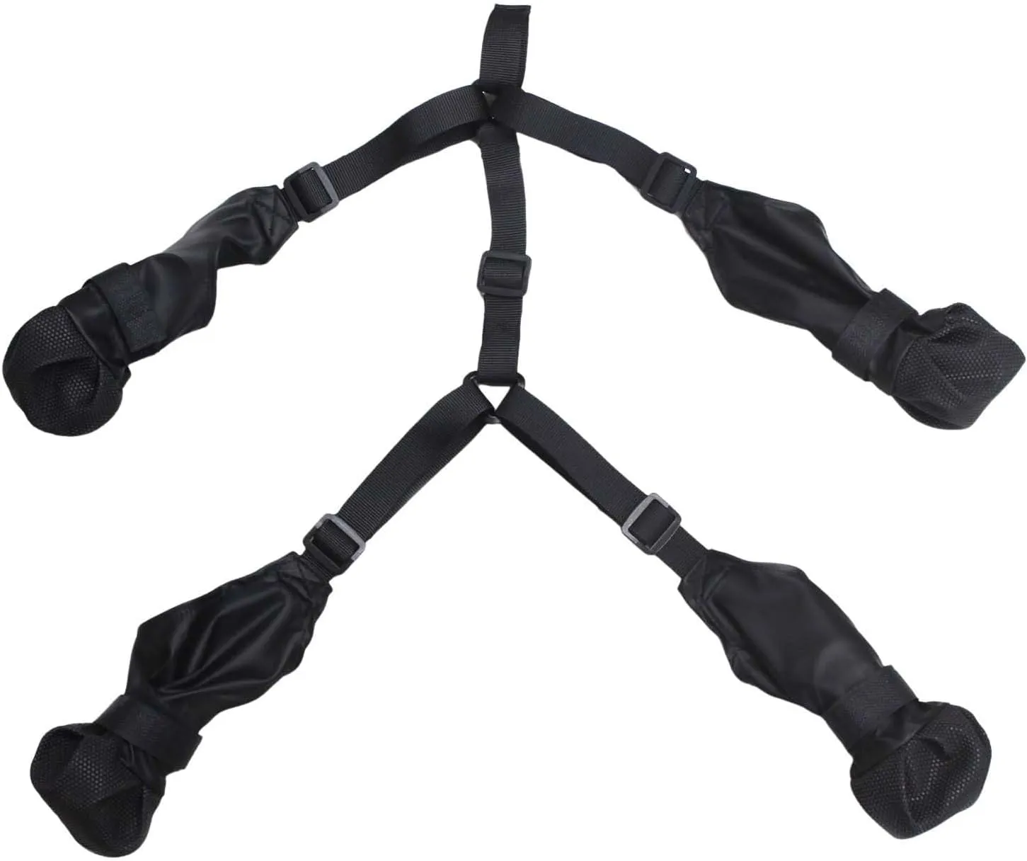 Dog Suspender Boots, 2025 Anti-Slip Dog Paw Boots with Leggings, Waterproof Dog Shoes Adjustable Suspender Boots for Dogs Winter Snow Rain Hiking Paws Protector (Black 01, Small)