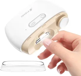 Electric Nail Clipper, Nail Trimmer and Nail Polisher 2 in-1, Automatic 2 Speed Fingerna Nail File with Light, Women Manicure Set Nail Clippers for Baby Kids Seniors Weak Hands