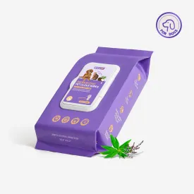 HICC Pet® Deodorizing Pet Glove Wipes For Dogs, Lemon Verbena Scent, 20 Pcs