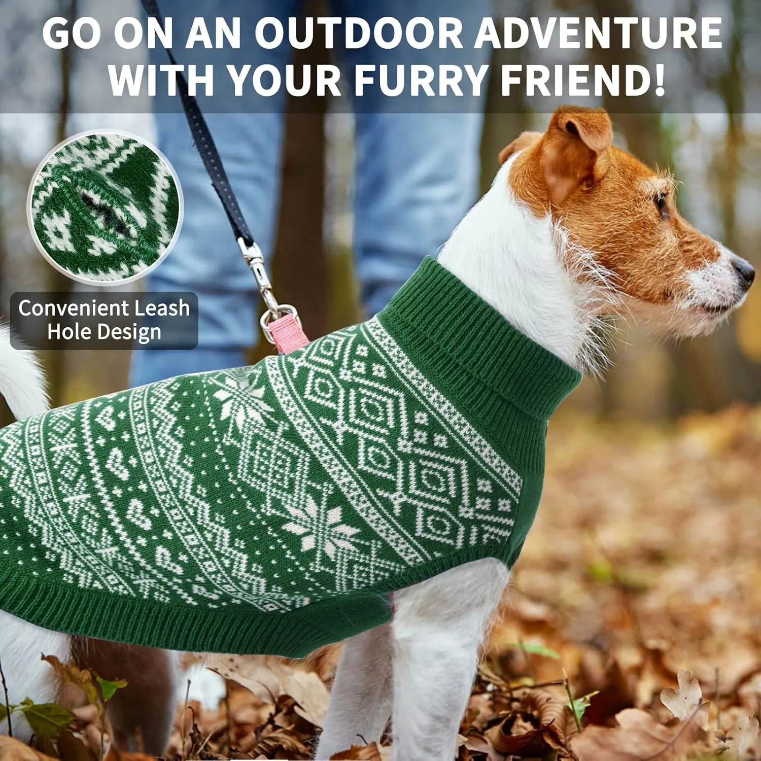 HOMIMP Dog Sweater Argyle - Warm Sweater Winter Clothes Puppy Soft Coat, Ugly Dog Sweater for Small Medium and Large Dogs, Pet Clothing Boy Girl, Green M