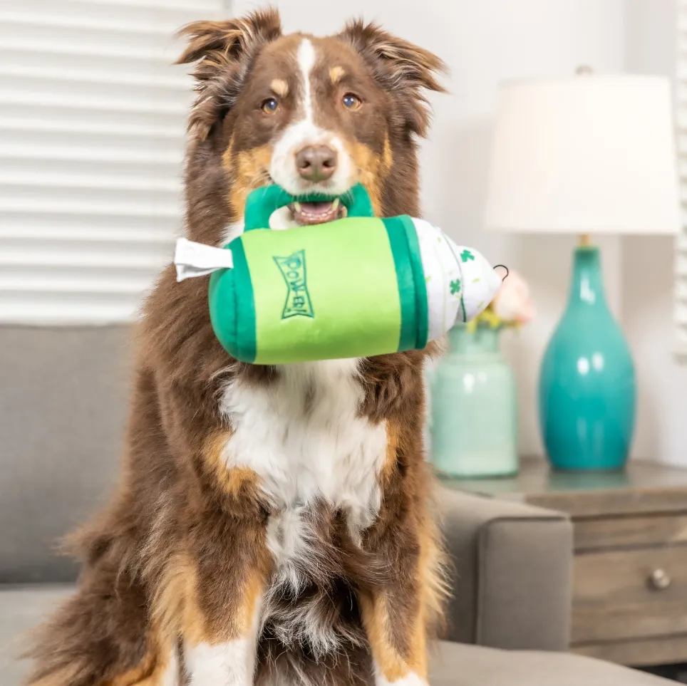 Huxley & Kent Lucky Pup Irish Latte Power Plush Dog Toy - Size Large