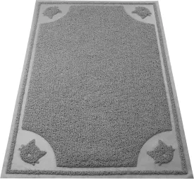 Mr. Pen- Large Cat Litter Mat, 23.5X 35.2, Gray, Trapping Mat for Litter Box, Cat Rug, Large