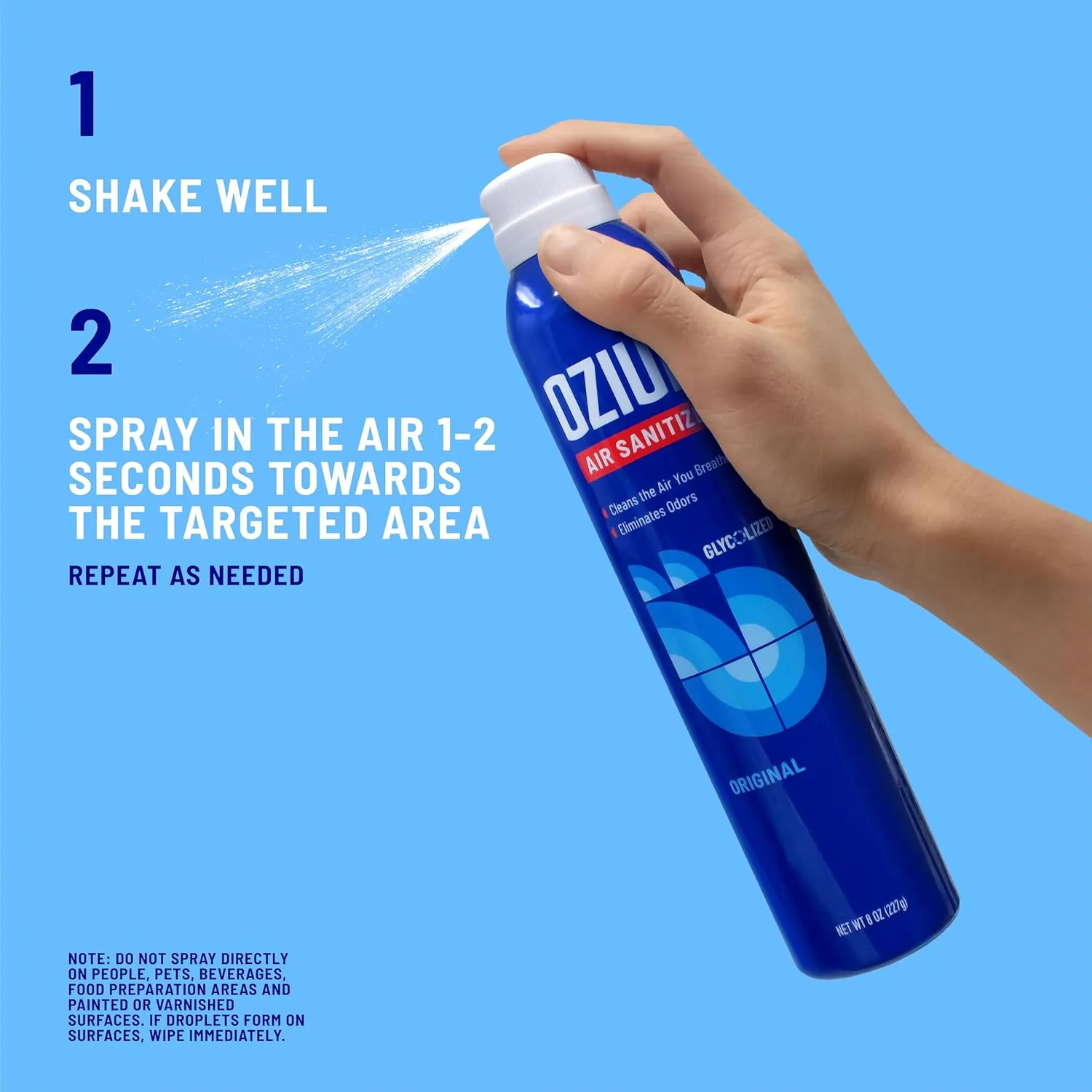 Ozium 8 Oz. Air Sanitizer & Odor Eliminator for Homes, Cars, Offices and More, Original Scent, Pack of 2