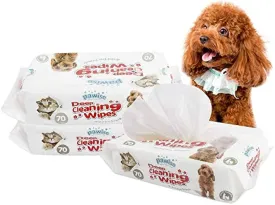 PAWISE Grooming Wipes for Dogs 140 Units Deodorizing & Hypoallergenic Cleaning Wipes for Dogs & Cats