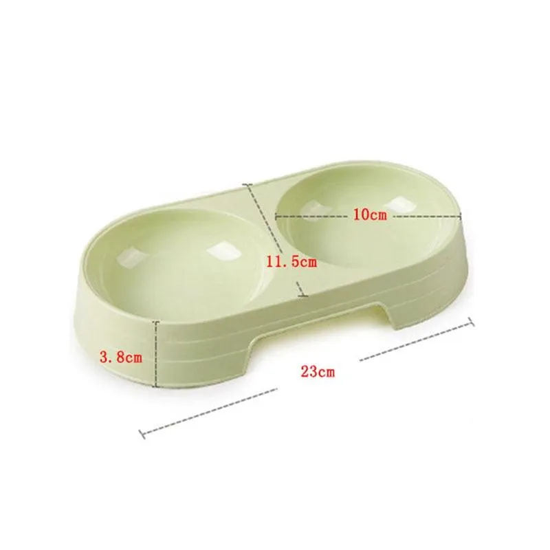 Pet Stainless Steel Double Bowl Feeder