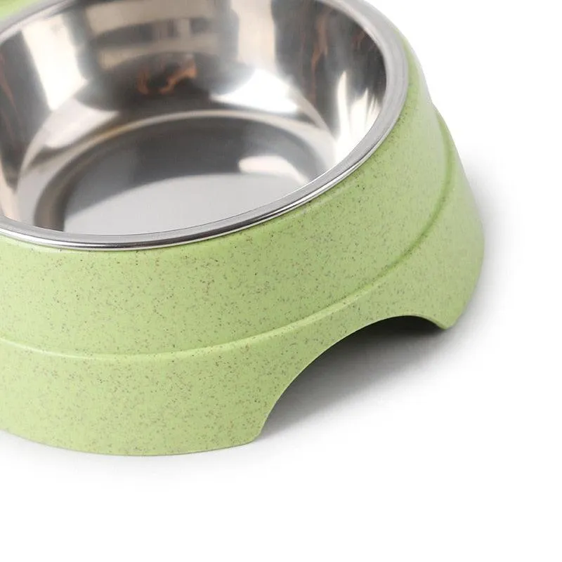 Pet Stainless Steel Double Bowl Feeder