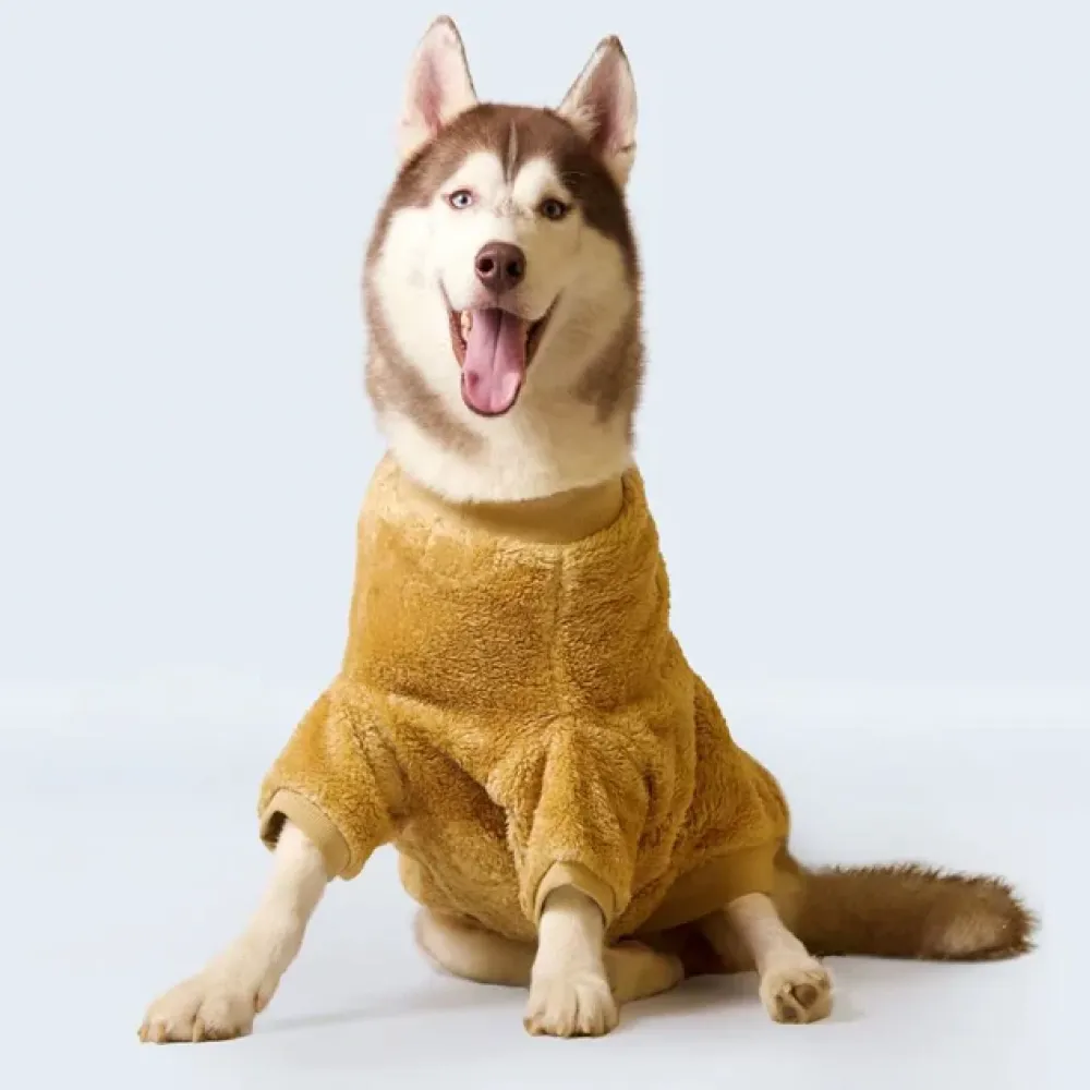 Petsnugs Camel Furry Sweater for Dogs and Cats (Camel)
