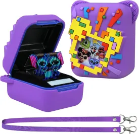 Silicone Cover Case for Bitzee Disney Interactive Toy, Soft Silicone Protective Bag, Protective Skin Sleeve for Bitzee Virtual Electronic Pets Accessories, Purple