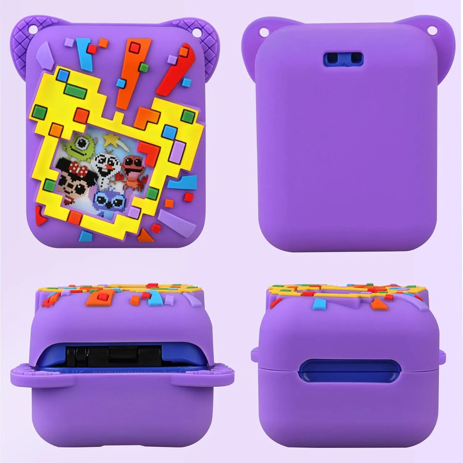 Silicone Cover Case for Bitzee Disney Interactive Toy, Soft Silicone Protective Bag, Protective Skin Sleeve for Bitzee Virtual Electronic Pets Accessories, Purple