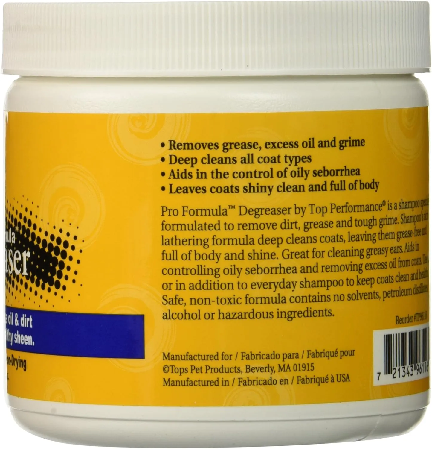 Top Performance Pro Formula Dog and Cat Degreaser, 16-Ounce,Black