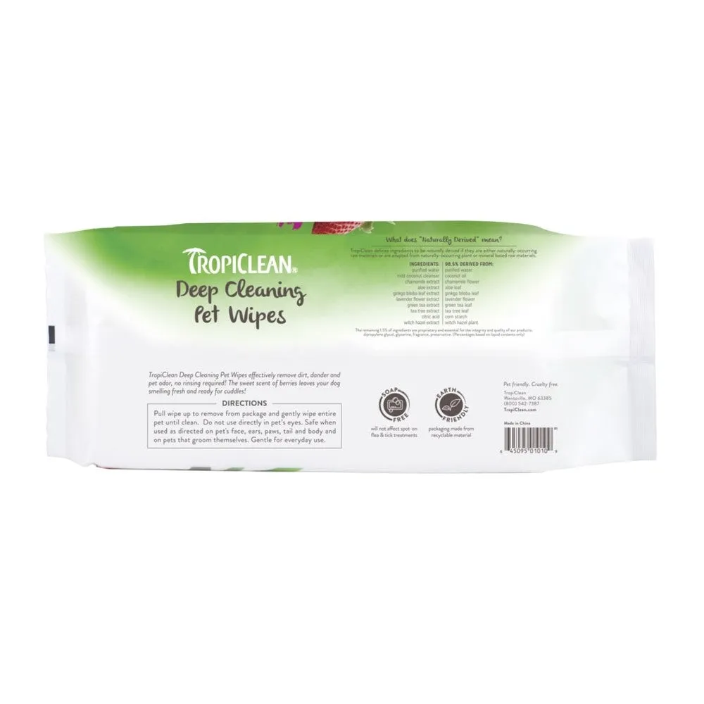 Tropiclean Deep Cleaning Wipes 100