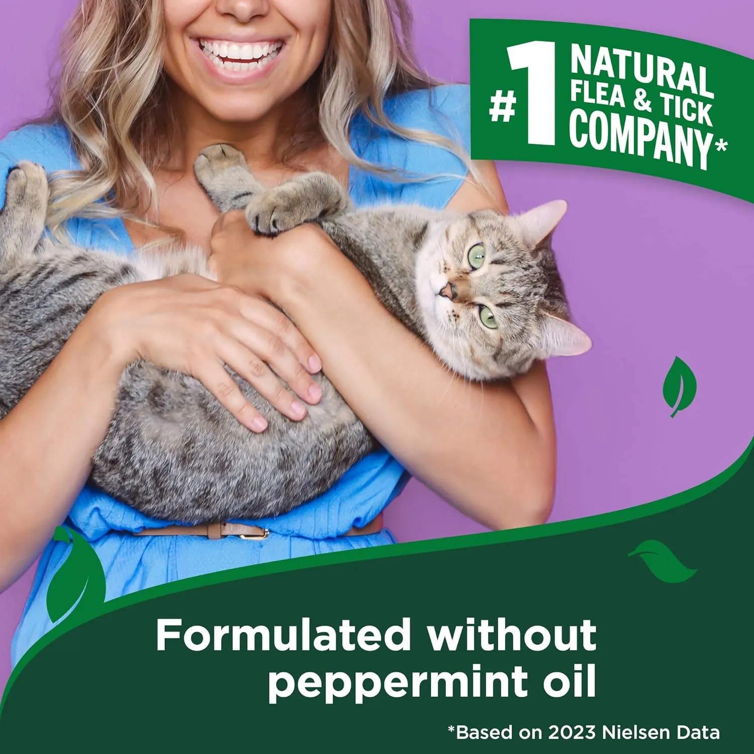 Vet's Best Flea & Tick Waterless Bath for Cats  Cat Waterless Bath  Kills Fleas & Tick  Natural Flea and Tick Prevention  Kills Fleas on Contact  8oz