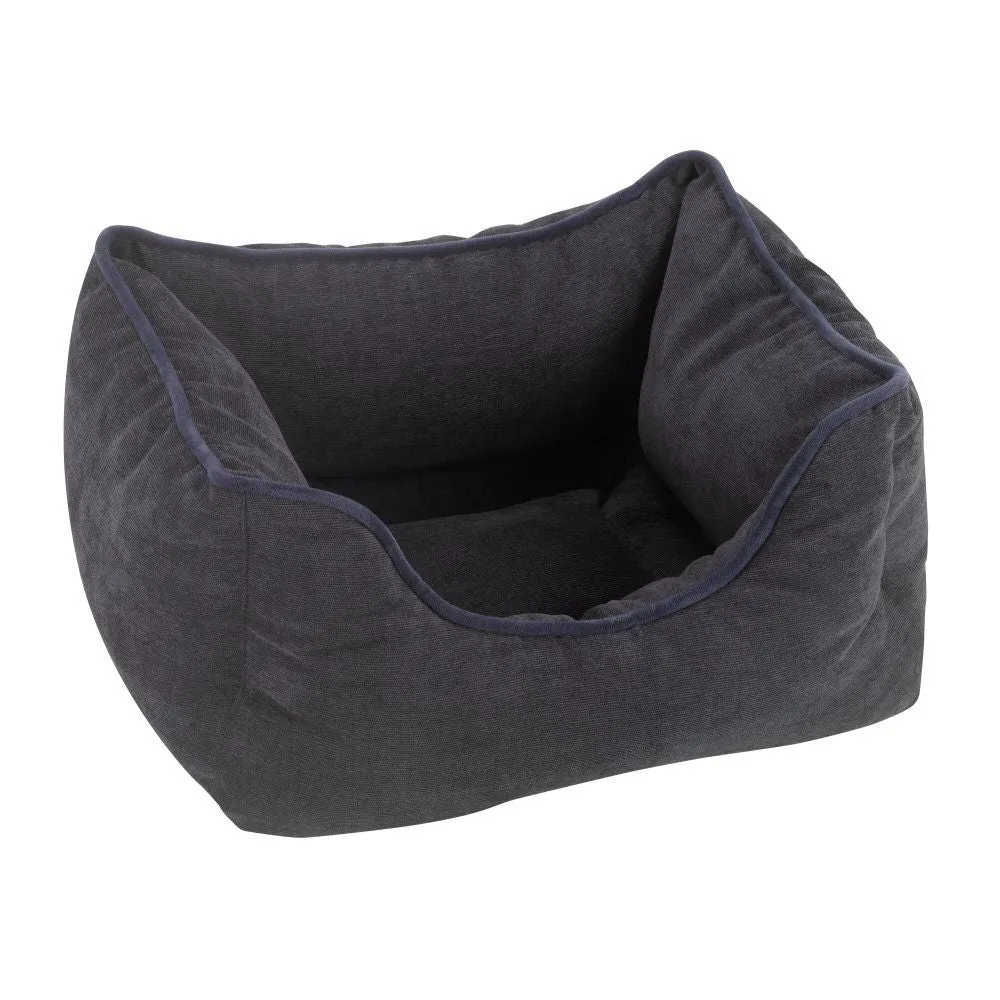 Zoon 95cm X-Large Navy TuffEarth Recycled Chenille Square Pet Bed